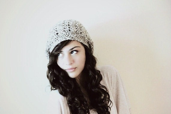 The  Lacy Extra Slouchy Hat in Oak Tweed Fisherman's Wool/Junior-Adult Ladies