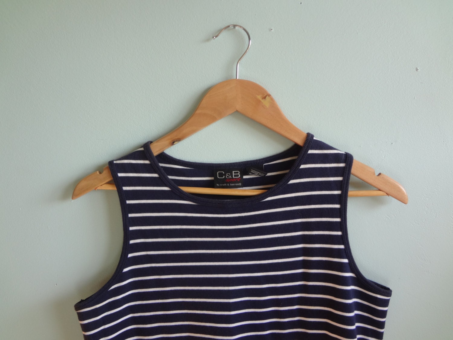 Navy striped dress/size small/mini dress