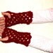 Wedding Gloves, Red Wristwarmers, Lacy Red Gloves, Fingerless Mitts,Christmas Gloves, Red Wristers, Fingerless Mittens, Crochet Gloves