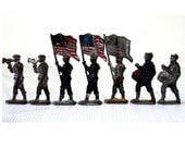 WWI Lead Soldiers Boy Buglers Drummer Boys and Flag Bearers