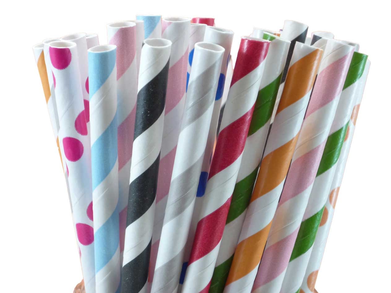 25 YOU PICK Paper Straws, Assorted Paper Straws