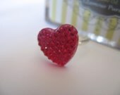 heart pink ring,plastic heart pink ring,