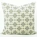Geometric "Gotcha" Decorator Pillow Cover - Grey and Natural Fabric Both Sides - To cover 20"x20" Pillow Form