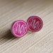 vine monogram itty bitty post earrings