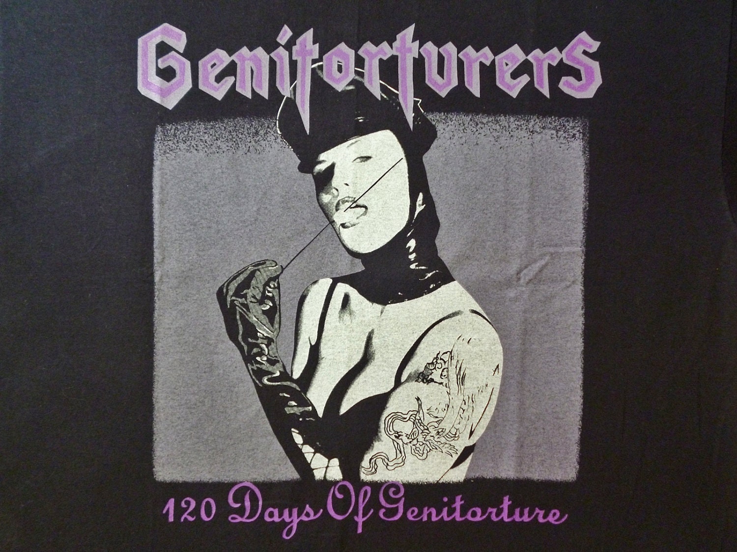 Vintage Genitortures debut album t shirt industrial punk metal plasmatics