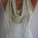 Light Green Shawl and Scarf Headband - Cowl with Lace EdgeSummer Trends