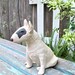 ON Hold for 72Little Vintage Dog Figurine, Bull Terrier Figurine, Vintage Sandicast Dog Figurine, Collectible