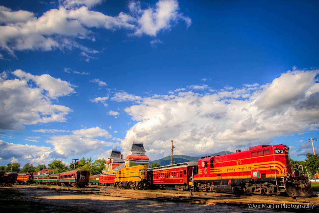 8x12 Lustre print, Train Station, North Conway NH, landscape art,wall hanging, photo