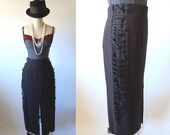 Vintage 90's MONDI pencil skirt bondage goth grunge lace up XS S extra small / small