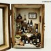 Vintage Antique wine house (No.2) wood box display set- Dollhouse Miniatures 1:12