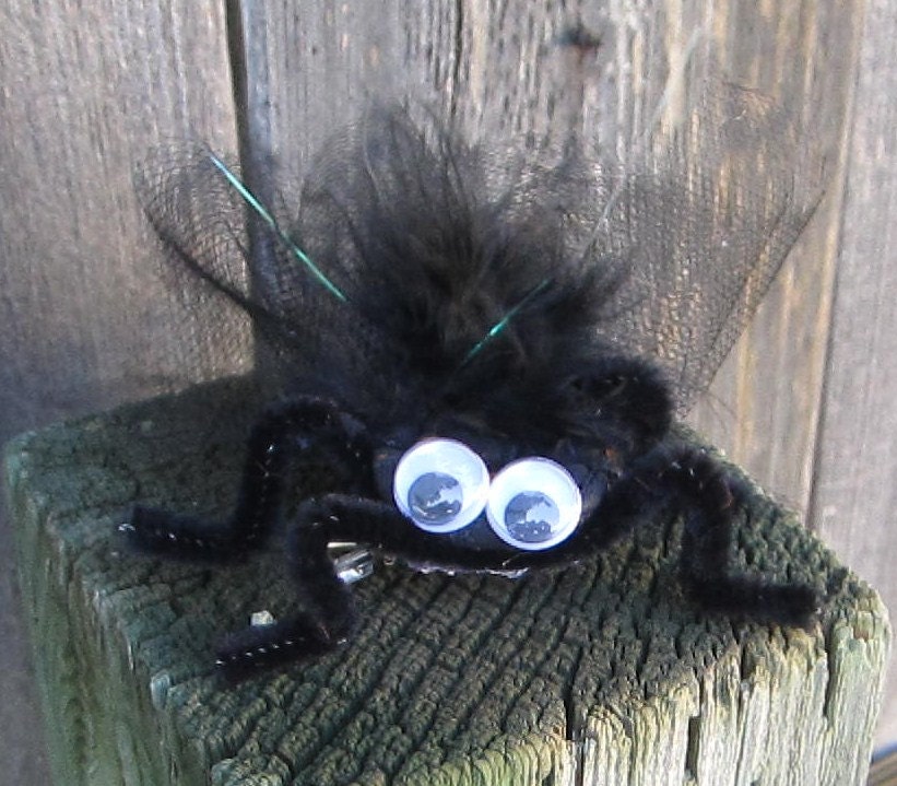 Itsy Bitsy Spider Hair Clip Girls Halloween Spider clip FREE SHIPPING