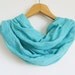 Infinity Scarf - Turquoise Scarf - Long and Lightweight Cotton Scarf for Women - Pareo-Pashmina Scarf