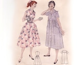 Vintage 1950s Sewing Pattern - "Quick & Easy" Belted Dress with Mandarin or Sailor Collar and Large Pockets - Butterick 7289, Bust 34