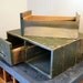 Two Drawer Card File Box - Vintage Military Green