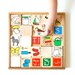 Wood Children's Picture/Word Learning Blocks- Japanese