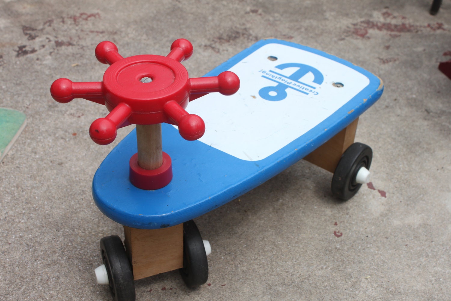 VINTAGE Creative Playthings Ride on Scooter Toy by SpeckledChicken