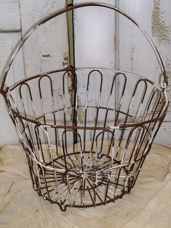 Rusty old antique egg basket distressed by AnitaSperoDesign