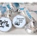 Persoanlized "Sweet Baby Boy" blue Baby Shower Hershey Kisses Labels - sheet of 108