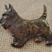 Vintage Sterling Silver Scottie Dog Brooch / Sterling Silver Brooch / Scottie Brooch / Vintage Brooch