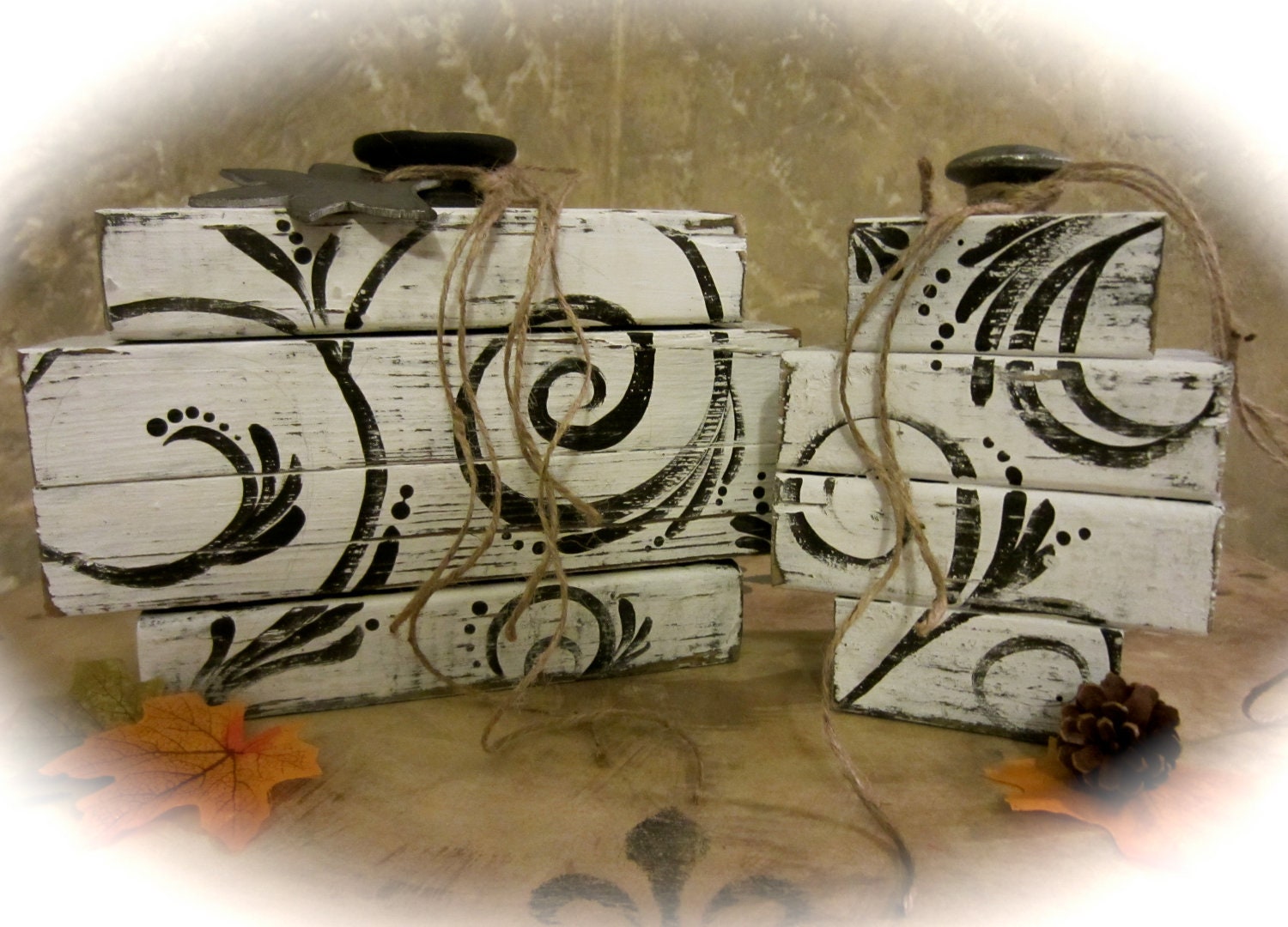 Wooden Fall Pumpkins Home Decor for Fall