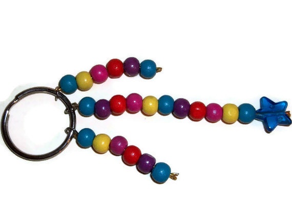 Rainbow Skies Keyring, Rainbow accessories, rainbow keychains, colorful accessories, gift ideas