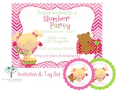 Girls Slumber Party / Sleepover Bash Birthday Invitation Set - DIY Printable File Il_170x135