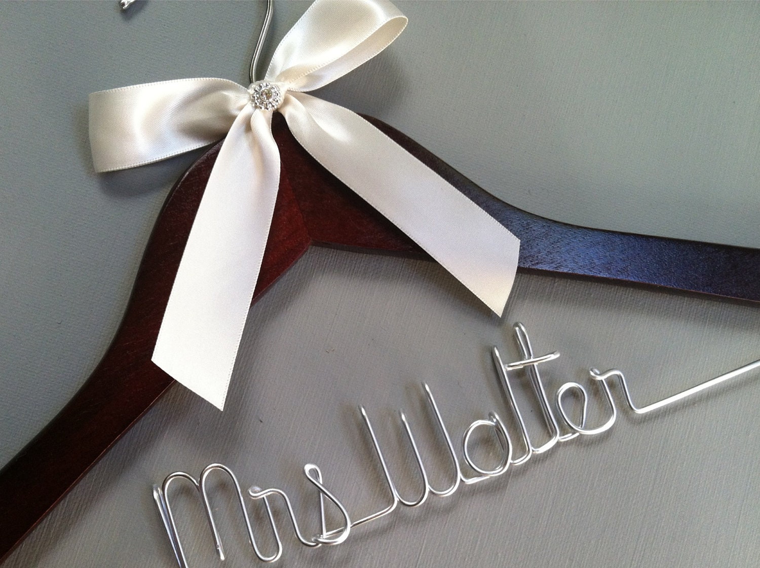 Sale, Sale, Sale. Personalized Bridal Wedding Hanger. Bridal Hanger. Bridal Party. Custome Hanger. Comes With Bow and Rhinestone.