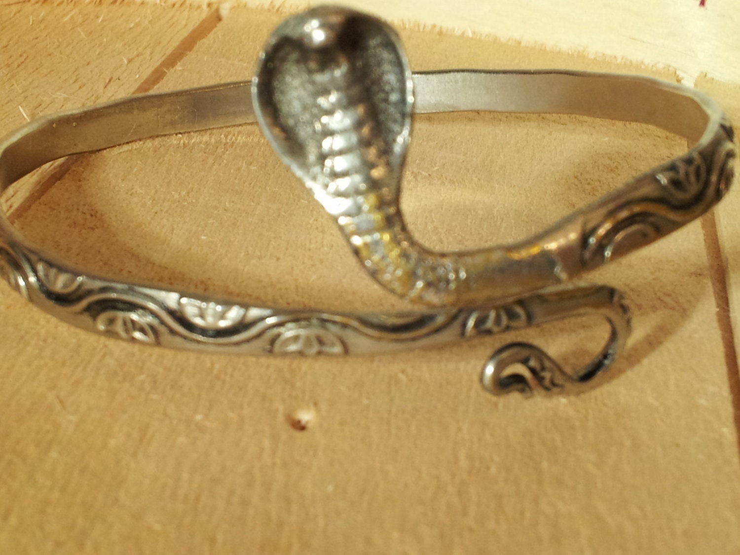 Items similar to Cobra Snake Armband Silver Belly Dance Gypsy Jewelry