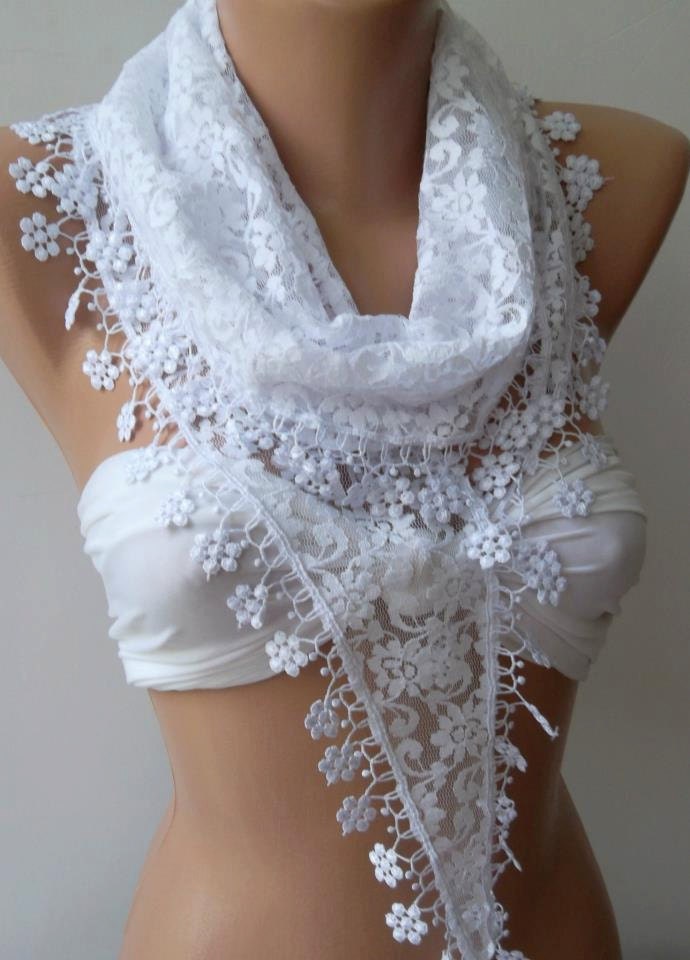 Elegant scarf  Lace scarf