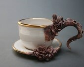 Bottom Feeder Tea Cup and Saucer, Six