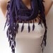 Autumn Trend - Purple Scarf with Trim Edge - Lightweight Cotton Scarf