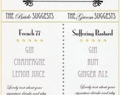 Signature Drink Bar Menu - Art Deco Customized