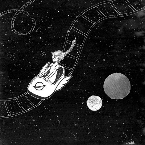 Space Rollercoaster 300x300 mm print