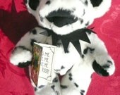 Vintage "Grateful Dead" Jointed Plush Bear Very Rare White With Black Spots