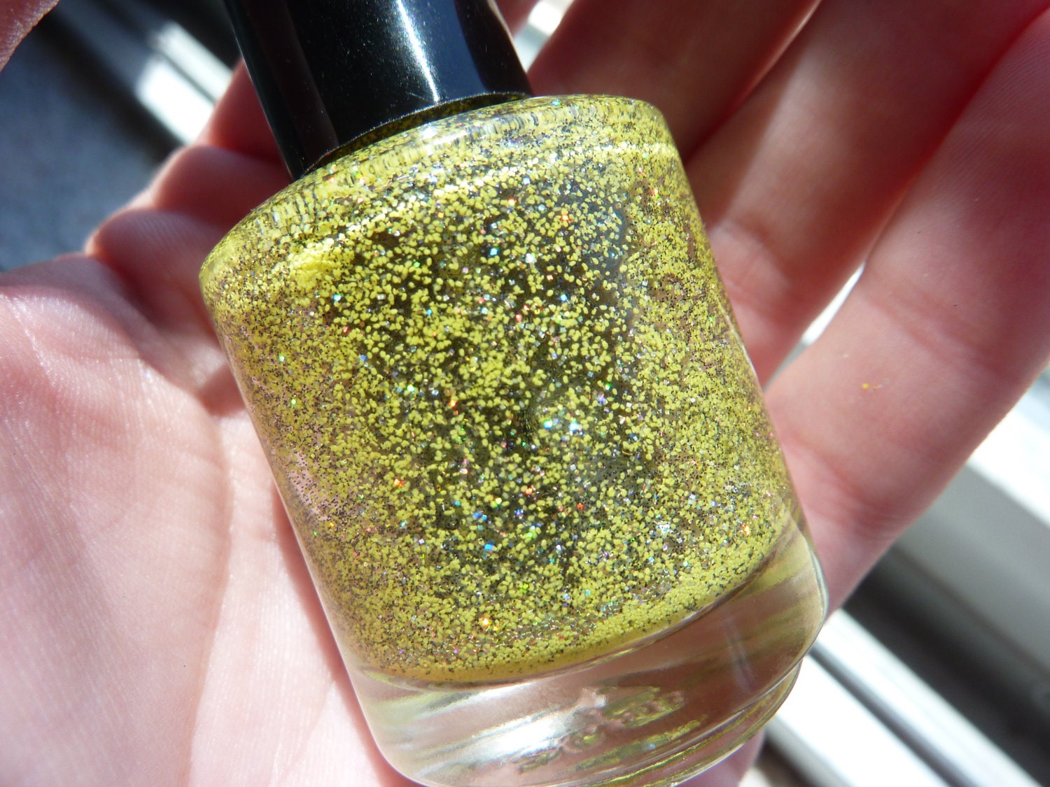Disco Honeybee - Hand mixed glitter nail polish (15 ml)