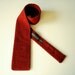 70s SEARS Knit Wool Tie Mens Vintage Burgundy Red Wide Woven Knit 100% Wool Necktie from Sears Men's Store