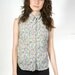 90s GRUNGE floral sleeveless button up TANK top collared shirt