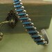Native American Style Sterling Silver Turquoise Bangle Cuff Bracelet 10.3 grams