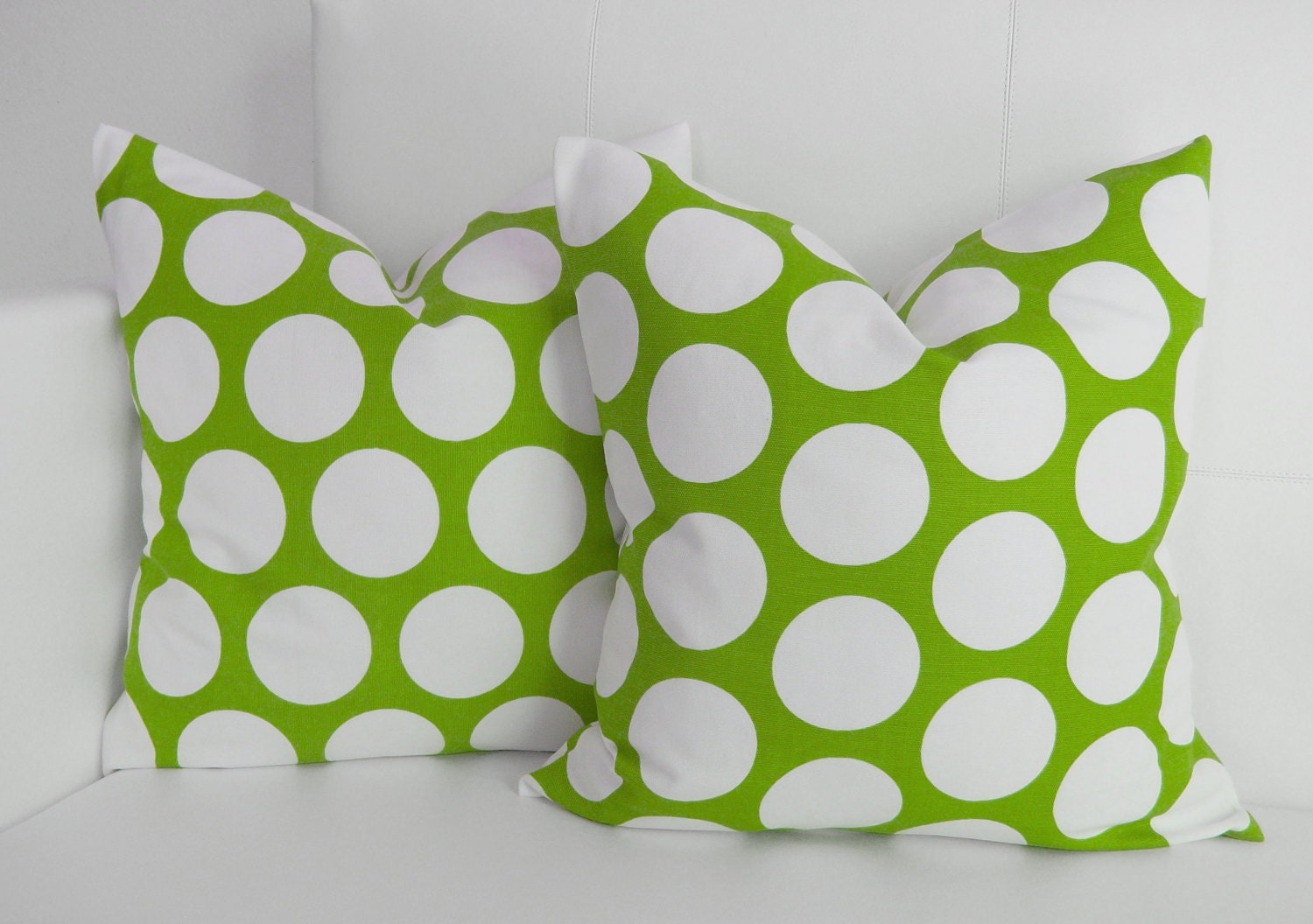 Green Pillows - Decorative Pillow Covers - Throw Pillow Covers - 18 x 18 Pair of Pillow Covers