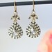 art deco clear crystal rhinestone antique brass earrings wedding jewelry bridal jewelry bridesmaid gifts