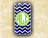 Cute iPhone cover navy blue chevron - silicone iPhone 4 cover, chevron Iphone 5 case, plastic Iphone 4s case, iphone 4 plastic rubber (9760)