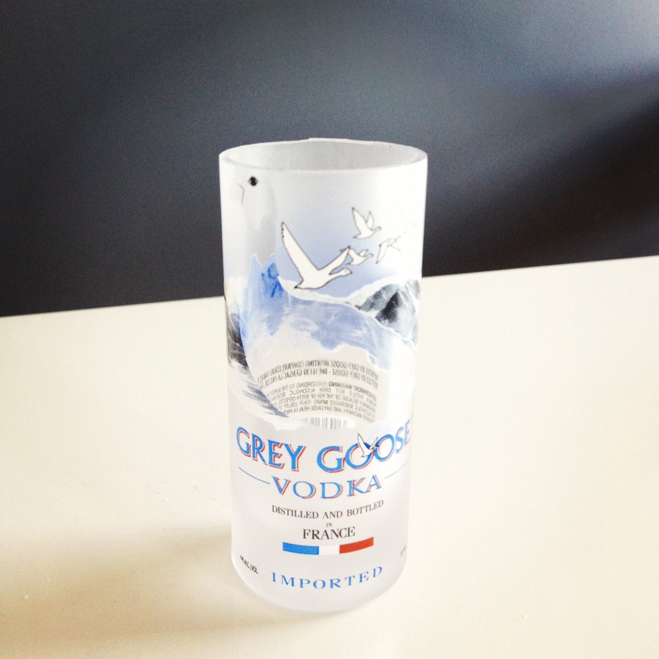 Grey Goose Shot Glass Made From Recycled Grey Goose by Rehabulous