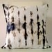 Decorative Throw Pillow Cover - Hooker's Green - Unique Abstract Pattern - Hand Dyed Fabric - 14 x 14 - Batik - Tie Dye - Shibori