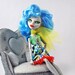 Monster High Fun doll dress owl fabric with colorful trim