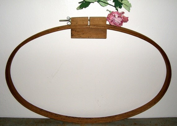  Hoop, Quilt &amp; Rug Hoop, The Gibbs MFG Co., Wood Extra Large Oval