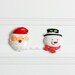 Boy's Bow Tie, Newborn, Baby, Child- Christmas, Santa, Snowman, Tan, Red
