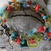 3 RING CIRCUS :Triple Stretch Bracelet in Bright & Colorful Assorted Yummy Gems.