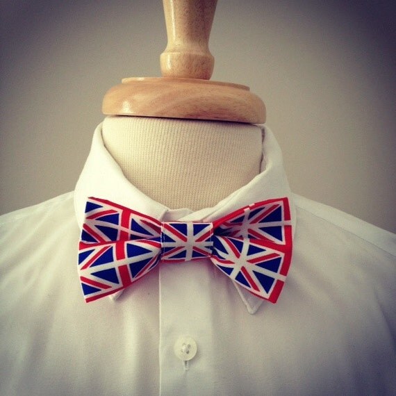 union jack bow tie and cummerbund