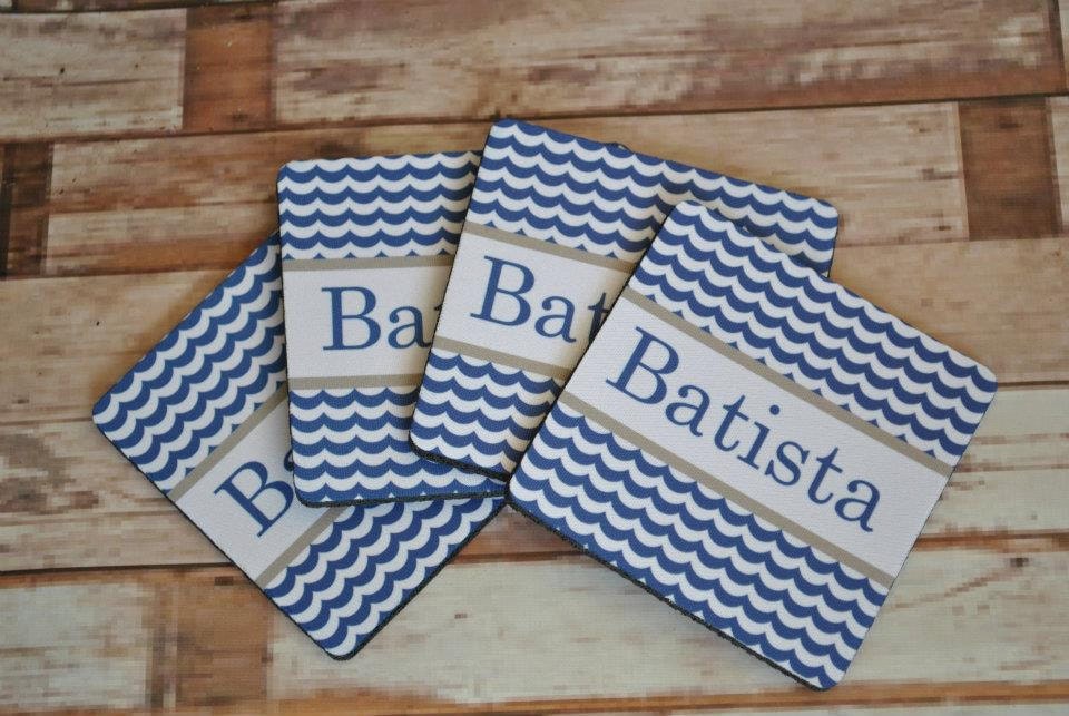 Personalized Coasters, hostess gift, monogrammed favors, engagement gift