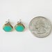 Turquoise Geometric hexagon stud earrings